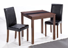 Ash-Leigh Walnut Dining Set - Small Table with Two Chairs
