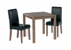 Brompton Small Dining Table Plus Two Black Dining Chairs