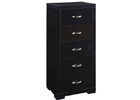 Luna Five Drawer Chest with Black Finish