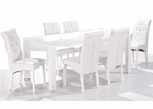 Large Monroe Dining Set - High Gloss White