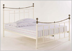 Regency Double Metal Bed - Antique Cream Finish