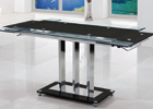 Mani Extending Dining Set with Black Glass