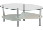 Cara Clear and Frosted Glass Coffee Table