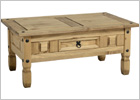 Corona Coffee Table with Drawers