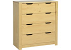 Eclipse Four Drawer Chest - Oak Finish