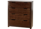 Eclipse Four Drawer Chest - Walnut Finish