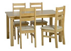 Eclipse Oak Dining Set with Cream PU Dining Chairs