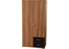 Hollywood Two Door Wardrobe - Walnut Veneer