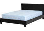 Prague Double Faux Leather Bed - Black