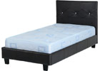 Tiffany Single Bed - Brown PU