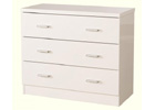 Charisma Three Drawer Chest - White Gloss