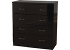 Charisma Four Drawer Chest - Black Gloss