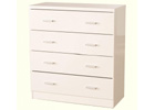 Charisma Four Drawer Chest - White Gloss