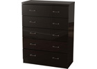 Charisma Five Drawer Chest - Black Gloss