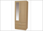 Two Drawer Combi Wardrobe With Mirror