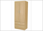 Two Drawer Combi Wardrobe Without Mirror