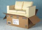 Cream Two Seater Sofa-In-A-Box
