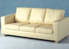 Cream Three Seater Sofa-in-a-Box