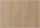 Woodgrain Wardrobe With Wooden Handles
